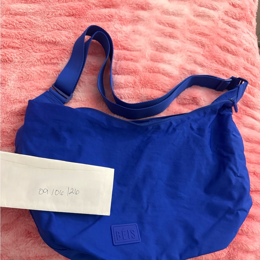 BEIS cobalt crescent catchall Bag